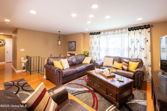 99 Fiddlers Ln, Colonie, NY 12110 - living area featuring light wood-style floors and recessed lighting