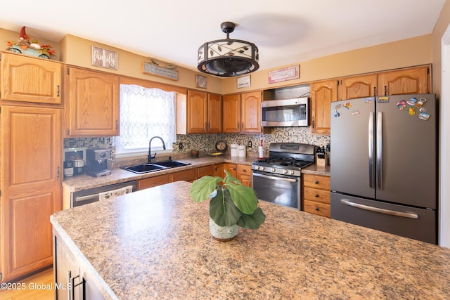 99 Fiddlers Ln, Colonie, NY 12110 - kitchen featuring stainless steel appliances, backsplash, and light countertops