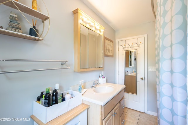 99 Fiddlers Ln, Colonie, NY 12110 - bathroom featuring vanity and tile patterned floors