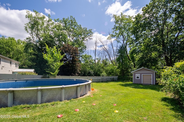 99 Fiddlers Ln, Colonie, NY 12110 - view of pool featuring a shed and view of scattered trees