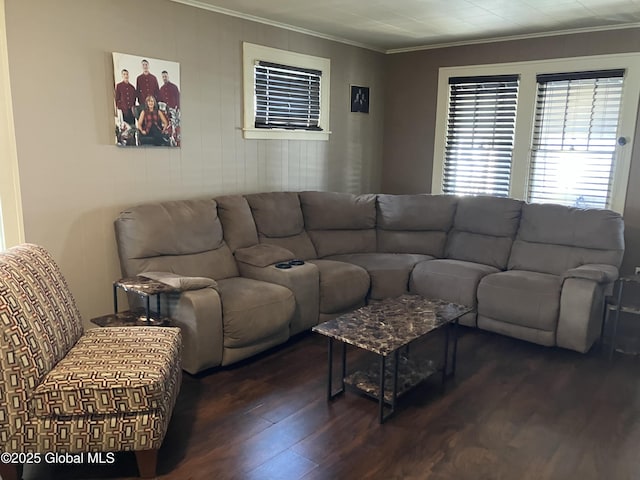 56 Pershing Dr, Scotia, NY 12302 - living room with wood finished floors and crown molding