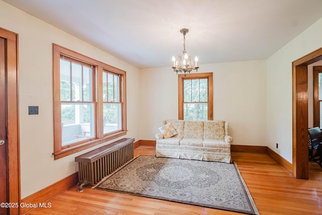 3063 Ny Highway 43, Sand Lake, NY 12018 - living area with radiator, plenty of natural light, and wood finished floors