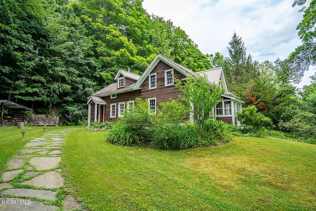 203 Center Rd, White Creek, NY 12057 - view of property exterior with a lawn