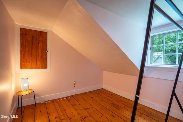 203 Center Rd, White Creek, NY 12057 - additional living space with lofted ceiling and hardwood / wood-style floors