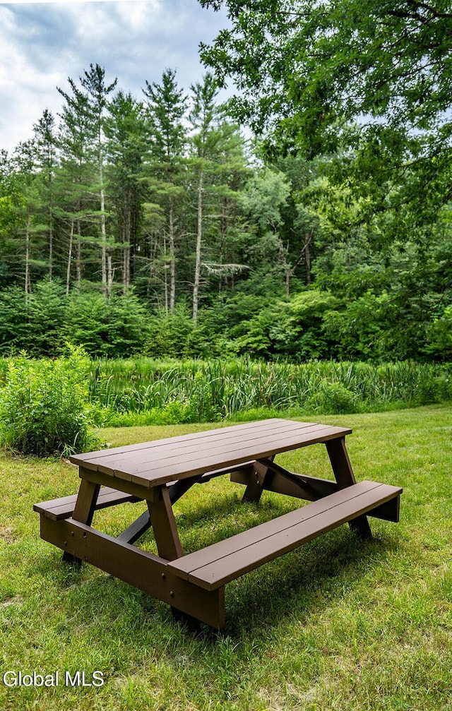203 Center Rd, White Creek, NY 12057 - view of property's community with a yard and a wooded view
