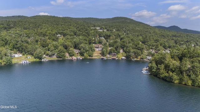 55 Trinity Rock Rd, Lake George, NY 12845 - drone / aerial view of a water and mountain view