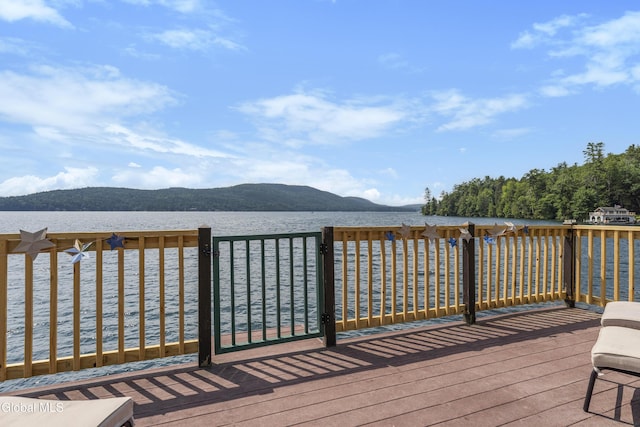55 Trinity Rock Rd, Lake George, NY 12845 - deck with a water and mountain view