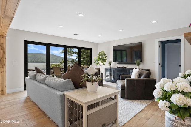 55 Trinity Rock Rd, Lake George, NY 12845 - living area featuring light wood finished floors and recessed lighting
