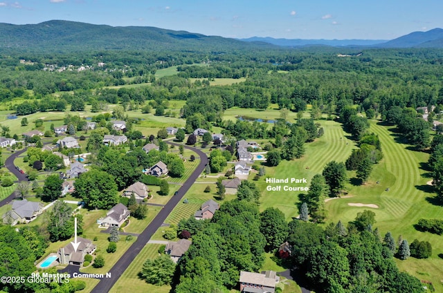 96 Masters Cmn N, Queensbury, NY 12804 - aerial view of property's location with a forest and a water and mountain view