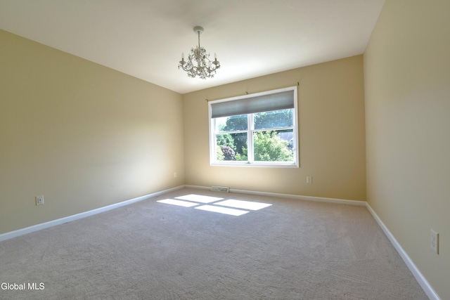 96 Masters Cmn N, Queensbury, NY 12804 - carpeted empty room with a chandelier and baseboards