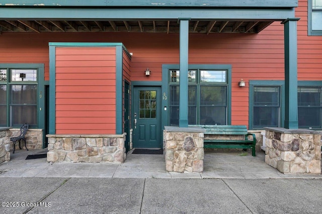 8 Trailside Dr Unit B10, Hunter, NY 12442 - entrance to property featuring stone siding