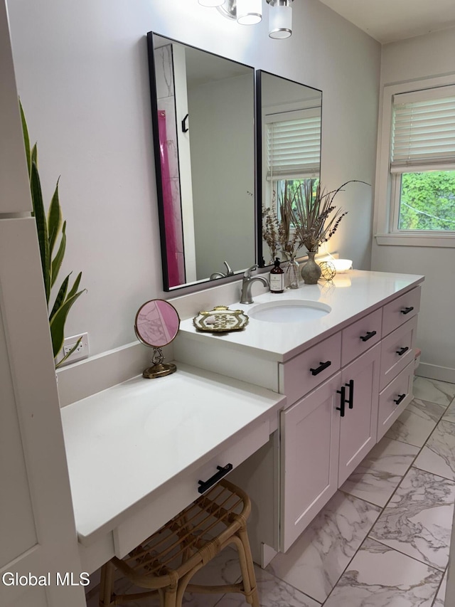 32 Winnie St, Albany, NY 12208 - bathroom with marble finish flooring and vanity