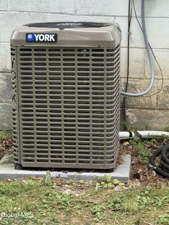 32 Winnie St, Albany, NY 12208 - exterior view of a cooling unit and concrete block siding