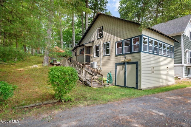 2235 Oaks Rd, Argyle, NY 12809 - back of house with stairs