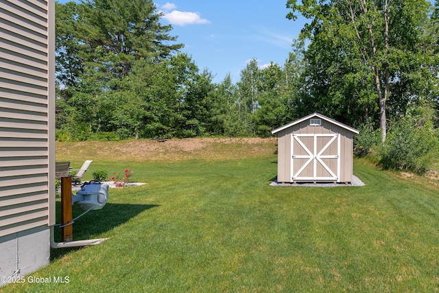 55 Winterberry Ln, Moreau, NY 12828 - view of grassy yard featuring a storage unit