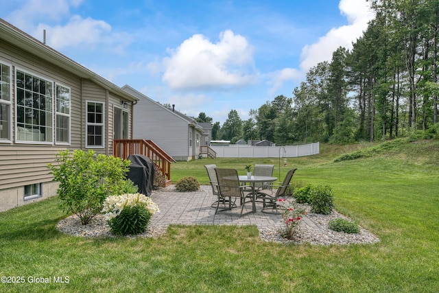 55 Winterberry Ln, Moreau, NY 12828 - view of yard with a patio