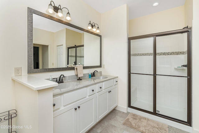 55 Winterberry Ln, Moreau, NY 12828 - full bath featuring a stall shower and double vanity