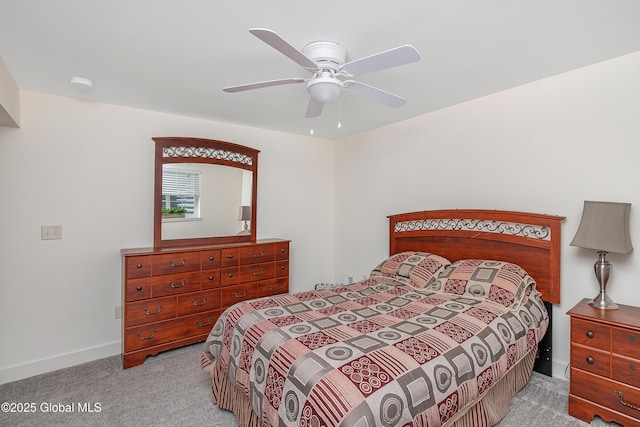 55 Winterberry Ln, Moreau, NY 12828 - carpeted bedroom featuring a ceiling fan and baseboards