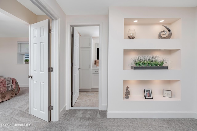 55 Winterberry Ln, Moreau, NY 12828 - hallway with carpet flooring and recessed lighting