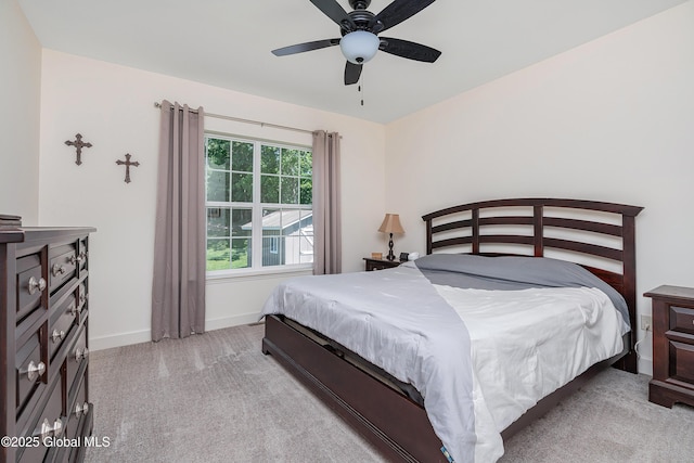 55 Winterberry Ln, Moreau, NY 12828 - bedroom with light carpet and a ceiling fan