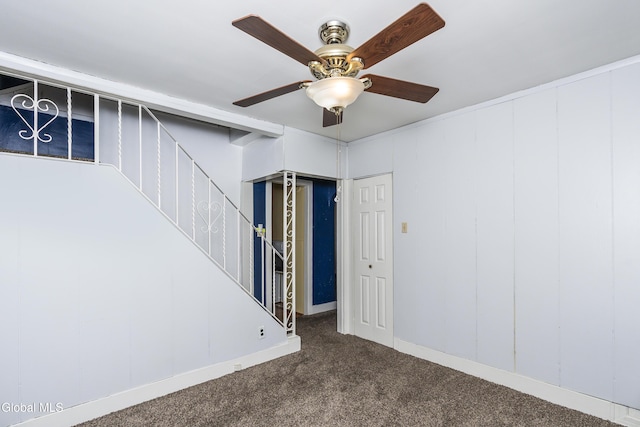 1633 Chrisler Ave, Schenectady, NY 12303 - empty room with carpet and ceiling fan