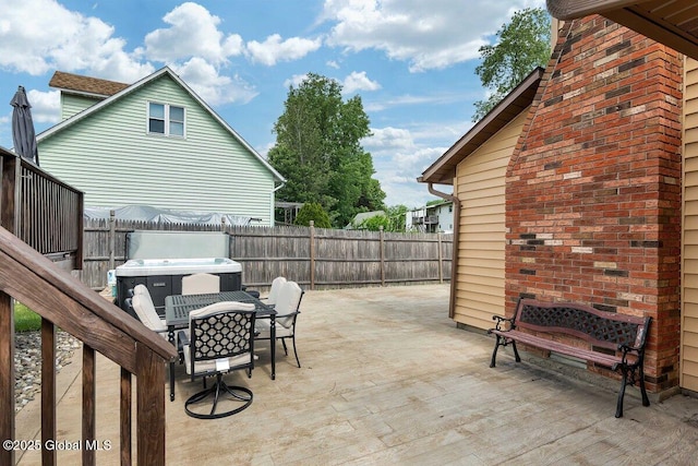 15 Deer Path Dr, Colonie, NY 12205 - fenced backyard with outdoor dining space and a patio area