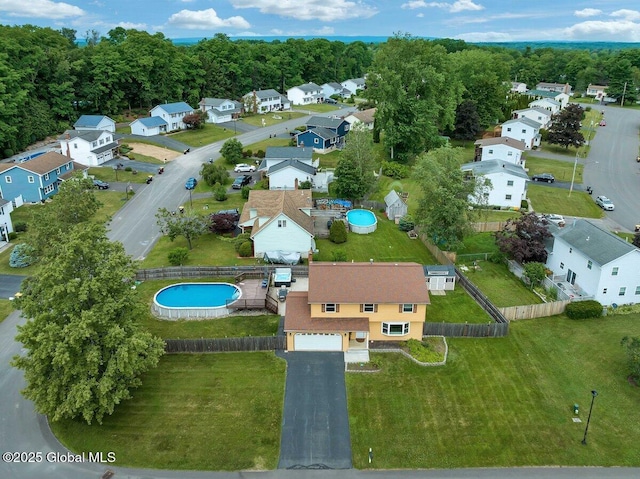 15 Deer Path Dr, Colonie, NY 12205 - aerial perspective of suburban area with a pool