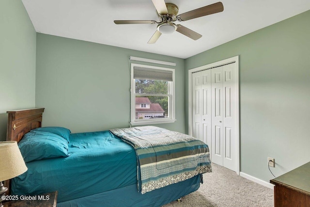 15 Deer Path Dr, Colonie, NY 12205 - bedroom featuring carpet flooring, a closet, and a ceiling fan