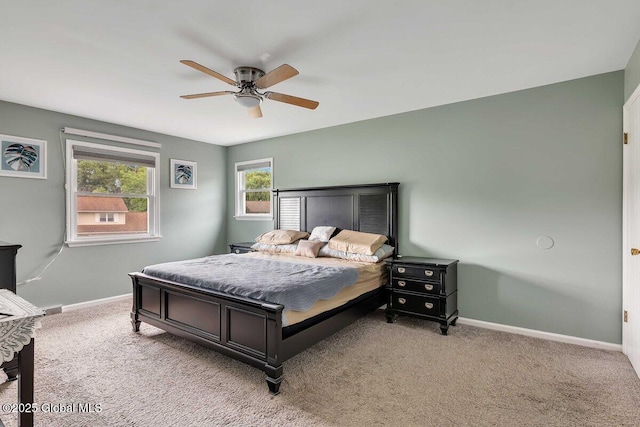 15 Deer Path Dr, Colonie, NY 12205 - bedroom with light carpet and a ceiling fan