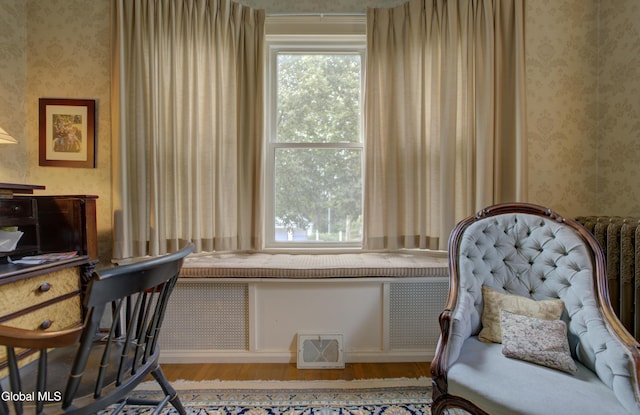 202 W 1st Ave, Johnstown, NY 12095 - home office featuring wallpapered walls and wood finished floors