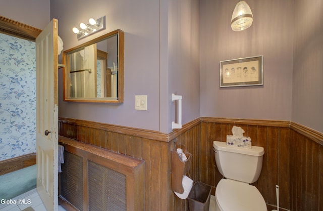 202 W 1st Ave, Johnstown, NY 12095 - bathroom with wainscoting and wooden walls