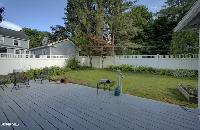 202 W 1st Ave, Johnstown, NY 12095 - deck with a fenced backyard