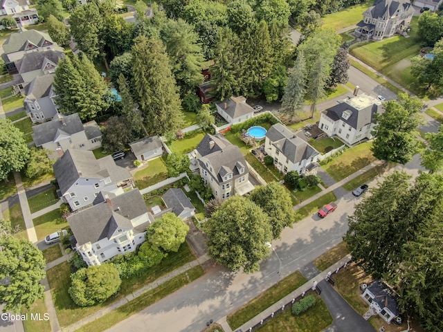 202 W 1st Ave, Johnstown, NY 12095 - aerial view of property and surrounding area featuring nearby suburban area