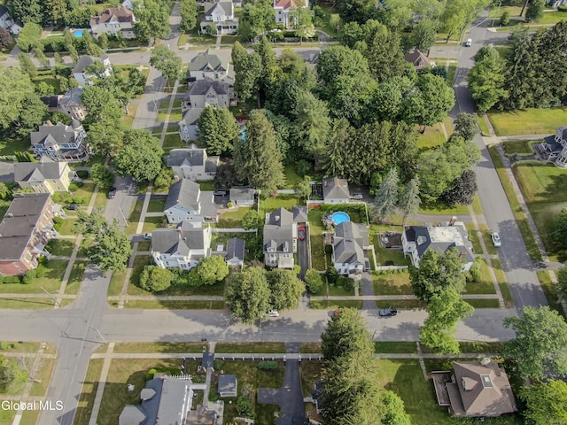202 W 1st Ave, Johnstown, NY 12095 - aerial overview of property's location with nearby suburban area