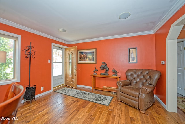 2834 Halsey Dr, Schenectady, NY 12304 - entrance foyer with wood finished floors and crown molding