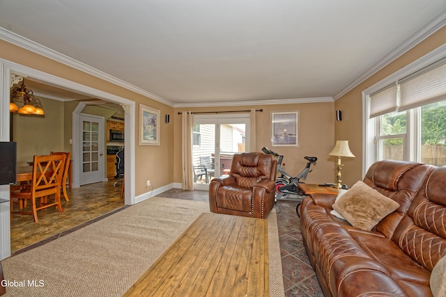2834 Halsey Dr, Schenectady, NY 12304 - living room featuring ornamental molding