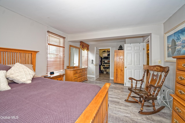2834 Halsey Dr, Schenectady, NY 12304 - bedroom with light wood-type flooring and a spacious closet