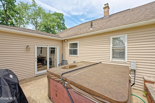 2834 Halsey Dr, Schenectady, NY 12304 - view of patio with a hot tub and area for grilling