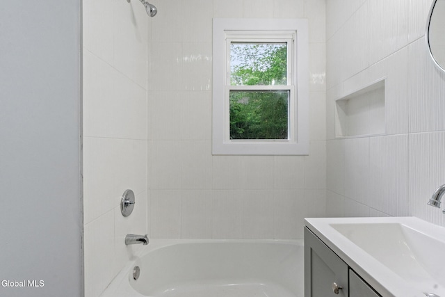 479 Albany Shaker Rd, Colonie, NY 12211 - bathroom featuring vanity and bathtub / shower combination