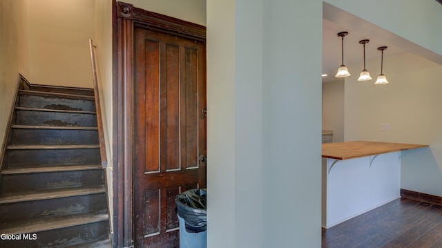 200 Fon Clair St, Johnstown, NY 12095 - stairway with wood finished floors and baseboards