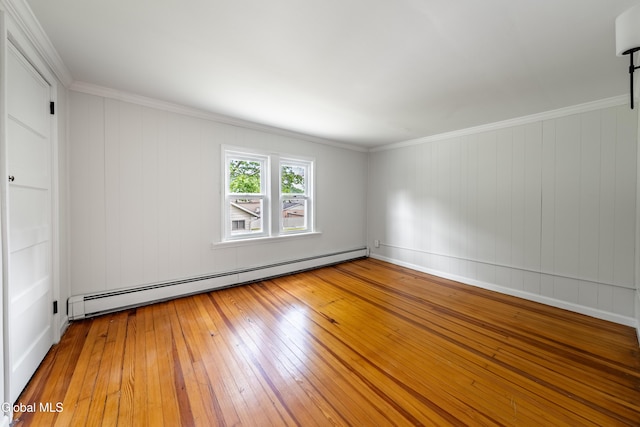 1012 Princetown Rd, Rotterdam, NY 12306 - unfurnished room featuring a baseboard radiator, hardwood / wood-style flooring, and ornamental molding