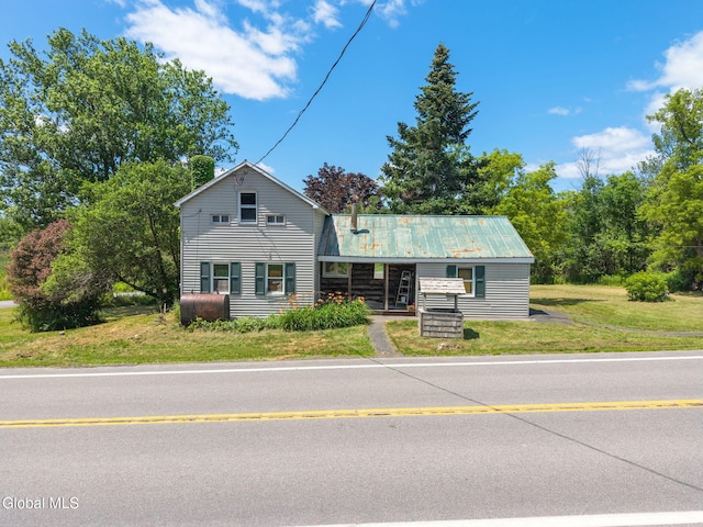 5530 State Highway 30a, Charleston, NY 12066 - view of front facade with a metal roof and a front lawn