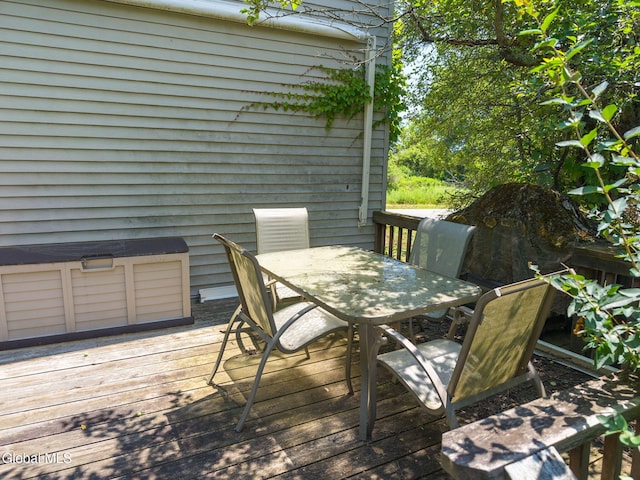 5530 State Highway 30a, Charleston, NY 12066 - wooden deck featuring outdoor dining area