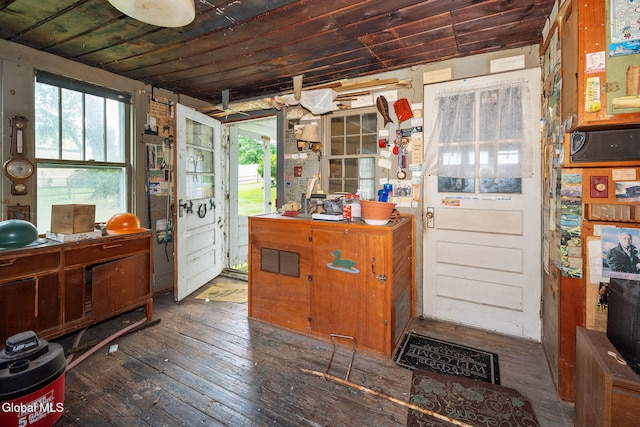 1659 State Route 7, Cobleskill, NY 12043 - kitchen with hardwood / wood-style floors and wooden ceiling