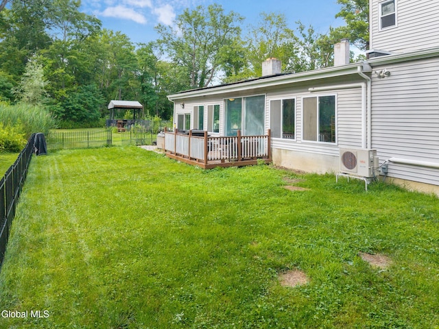 654 Sand Creek Rd, Colonie, NY 12205 - fenced backyard with a wooden deck