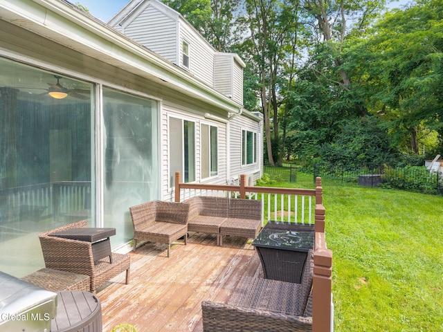 654 Sand Creek Rd, Colonie, NY 12205 - wooden terrace featuring a yard