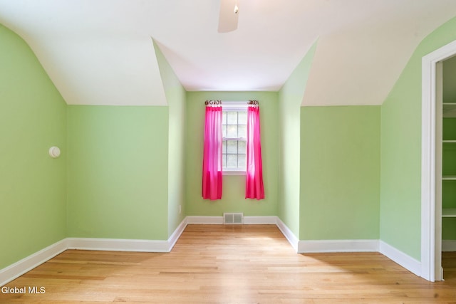 1226 Sumner Ave, Schenectady, NY 12309 - additional living space with wood finished floors, vaulted ceiling, and ceiling fan
