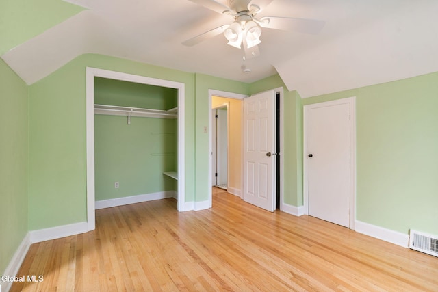 1226 Sumner Ave, Schenectady, NY 12309 - unfurnished bedroom featuring light wood-style floors, ceiling fan, and lofted ceiling