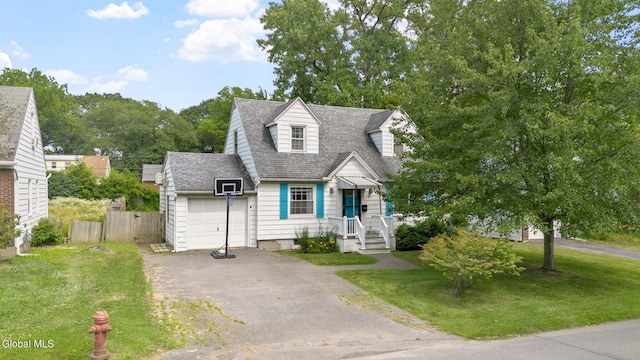 1226 Sumner Ave, Schenectady, NY 12309 - cape cod house with an attached garage, asphalt driveway, and roof with shingles