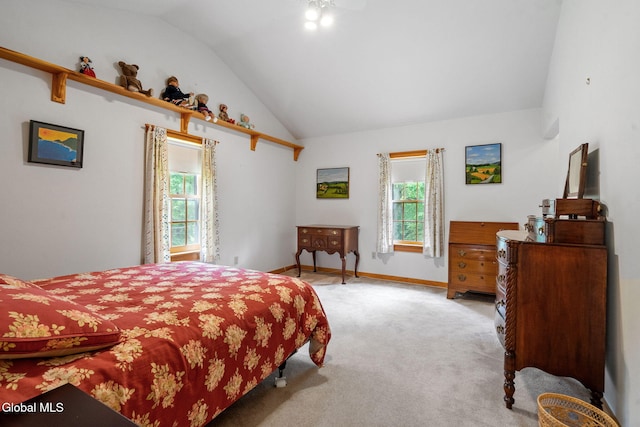135 Willow St, Guilderland, NY 12084 - bedroom with lofted ceiling and carpet flooring